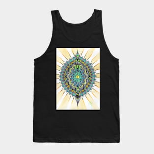 green mandorla, mandala Tank Top